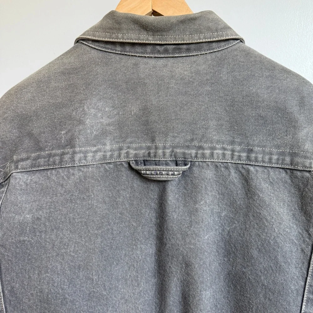 Pelle Pelle Marc Buchanan Vtg Retro Denim Jacket Metal‎ Btn Patch size L